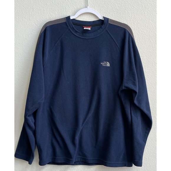 The North Face Men’s‎ Fleece Blue Shirt Large Long Sleeve Soft L - Picture 2 of 11